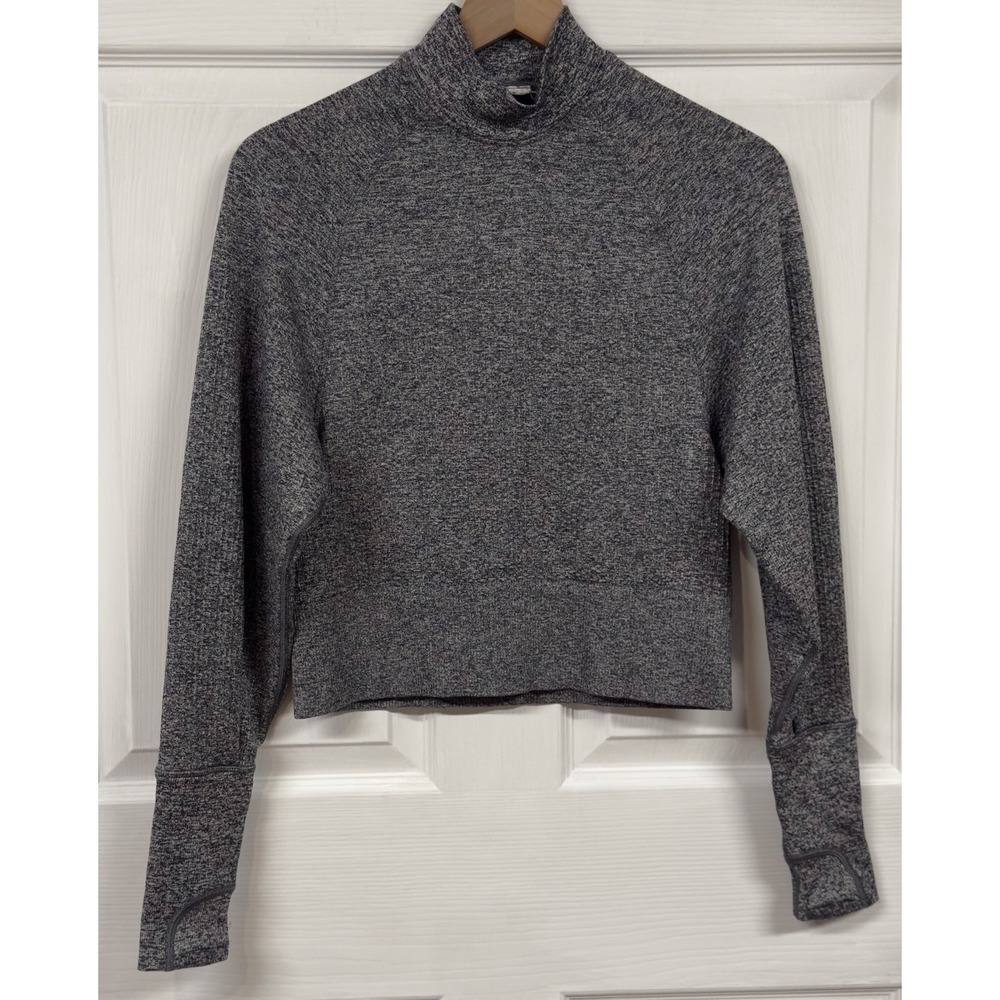 Lululemon Engineered Warmth Pullover Women's Size 4 Merino Wool Black White
